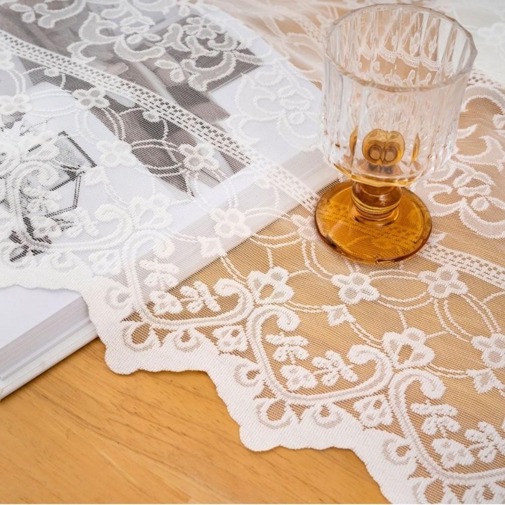 Elegant Lace Table Runner Long Strip Shape Table Flag Minimalist Vintage Tablecloth  Wedding Decor