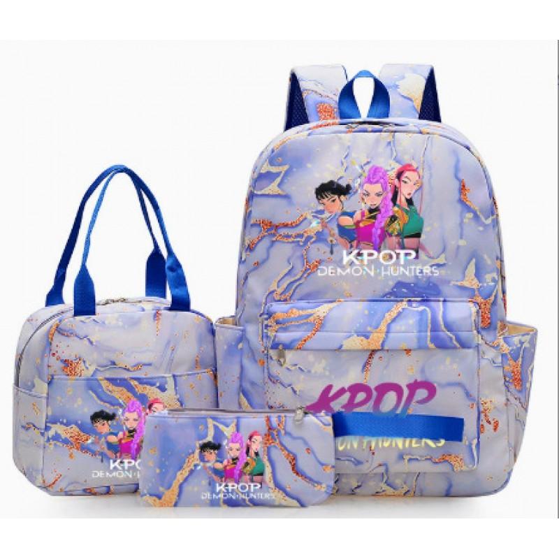 Anime K-Pop Inspired School Backpack Teen Girls - 20L Nylon Daypack With Character Print Breathable Design Ergonomic Curved