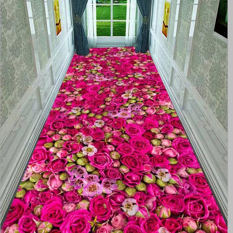 Europe Hotel Carpet Corridor Entrance/Hallway Anti-Slip Stairs Carpet Living Room Bedroom Rug