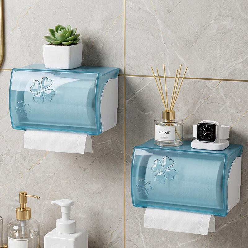 LIEI Wall-Mounted Waterproof Toilet Paper Holder with Storage Shelf