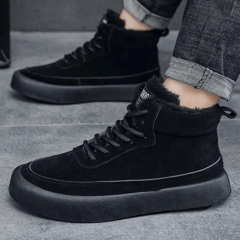 Winter new high-top velvet thickened men's snow boots casual warm cotton shoes fashion trend men's shoes