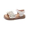 Summer girls' flower sandals, Korean style fashionable princess design, baby sandals with anti-slip soft sole, children's sandals.