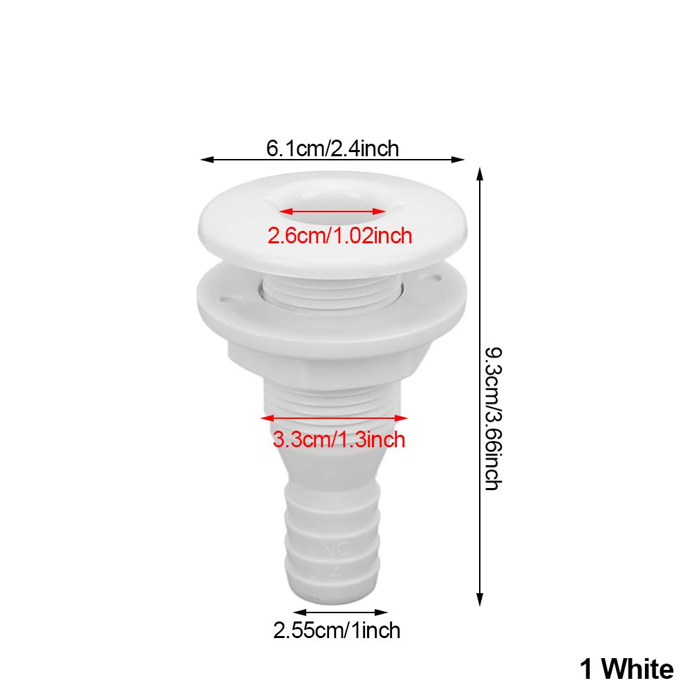 Racord de trecere prin coca, conector drept pentru furtun de 5/8, 3/4 1-1/2in, bărci, marine, accesorii marine, racord pentru furtun de trecere prin coca