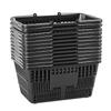 Shopping Baskets, 12 PCS, 21L Stackable PE Plastic Grocery Baskets with Handles, Dense Mesh Structure, Holds up to 9.07kg, Portable for Grocery,