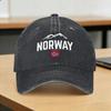 NORWAY Flag Sun Baseball Cap  Fashion Unisex Unisex Washed Trucker Hat Dropshipping Design Hunting Camping Baseball Caps Gift