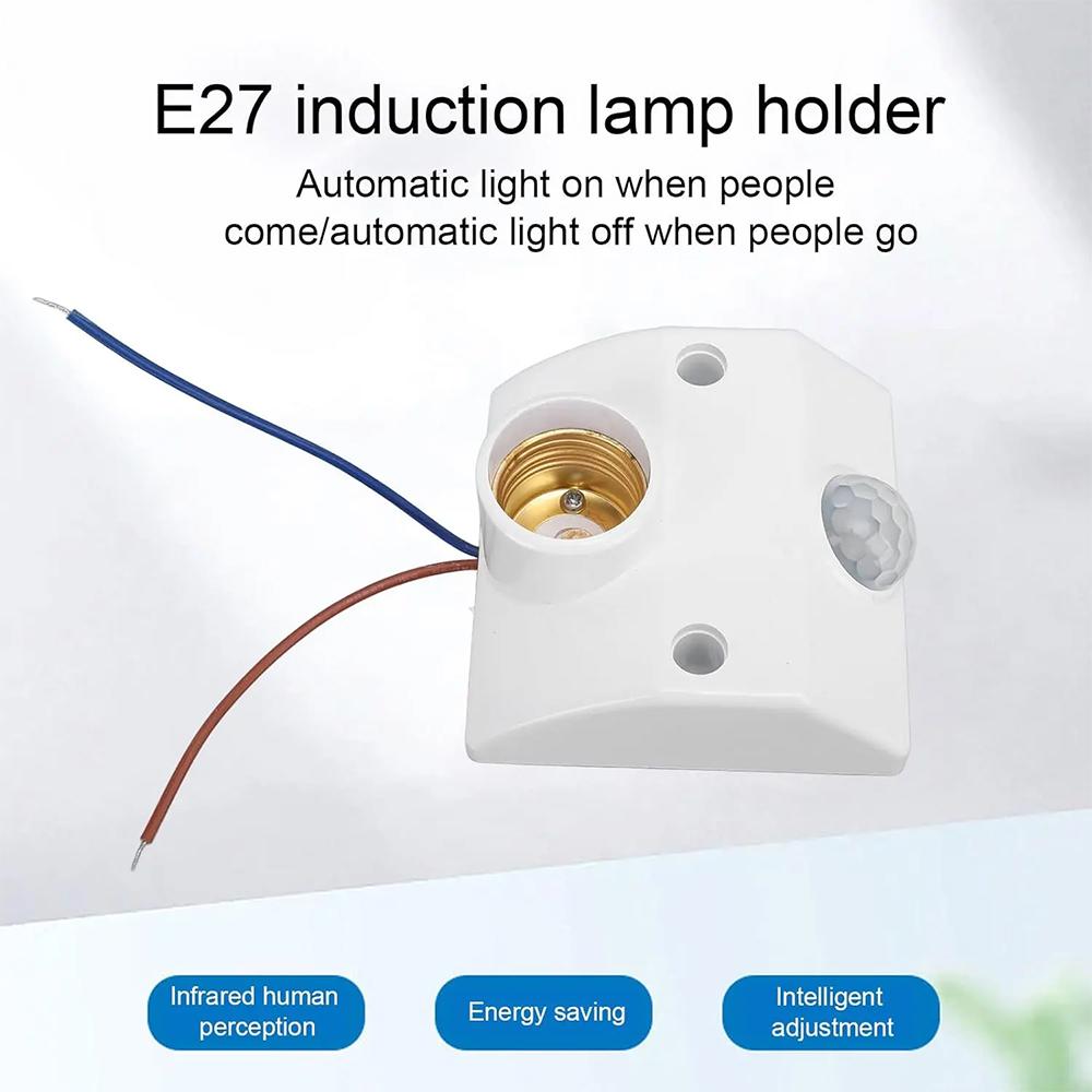 AC110-240V LED Automatický Infračervený IR Senzor Pohybu Lidského Těla Držák Lampy LED Žárovka Světlo Patice E27 Držák Nástěnné Lampy