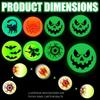 10pcs/set Stretchy Eyeballs Halloween Bouncy Balls Scary Luminous Bouncy Balls Bouncy Eyeball  Gifts