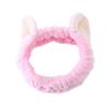 1Pc Coral Fleece Cat Ears Headbands for Women Cute Soft Hairbands Wash Face Make Up Turbans Bandage Headwrap Girls Hair Accessories