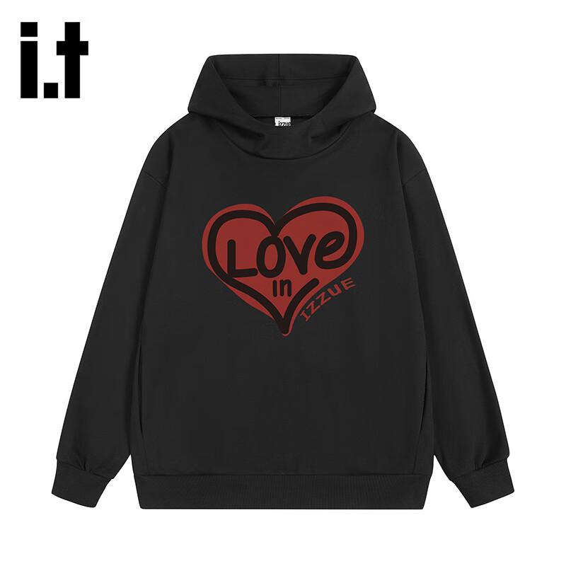 

Толстовка с капюшоном унисекс Izzue из плотного материала с принтом в виде сердец XL