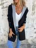 Women's Orange Hooded Cardigan Sweater Casual Long Sleeve Open Front Lightweight Jacket