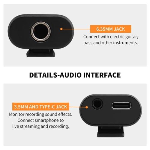 KYXAIN Guitar Audio Interface 48K/24-bit with 1/4-inch Stereo V2