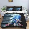 3D Luxurious Teens The Movie Hedgehogs Boy Bedding Set Anime Digital Cartoon Sonic Duvet Cover Comforter Bed Youth Kids Gift