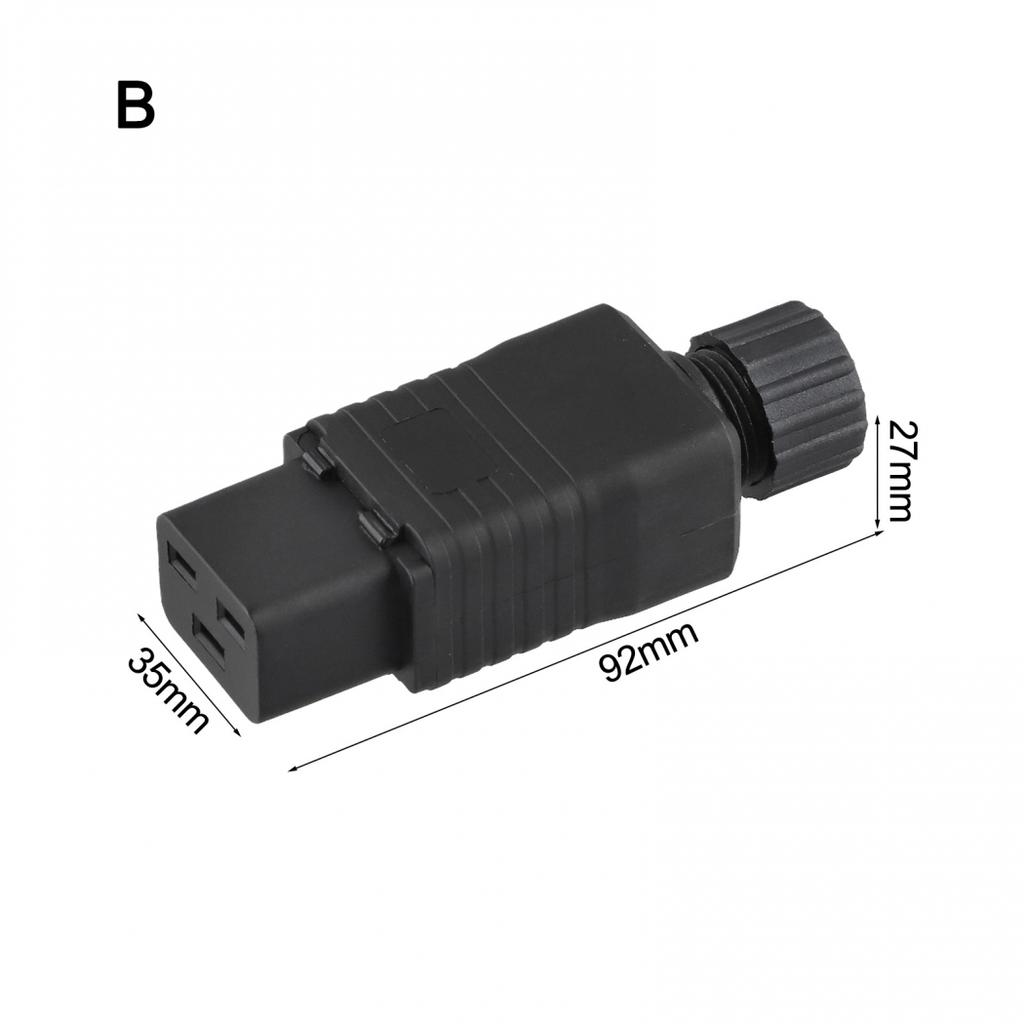 C20 and C19 Compatible Electrical Power Cable Connector Rated At 250V 16A