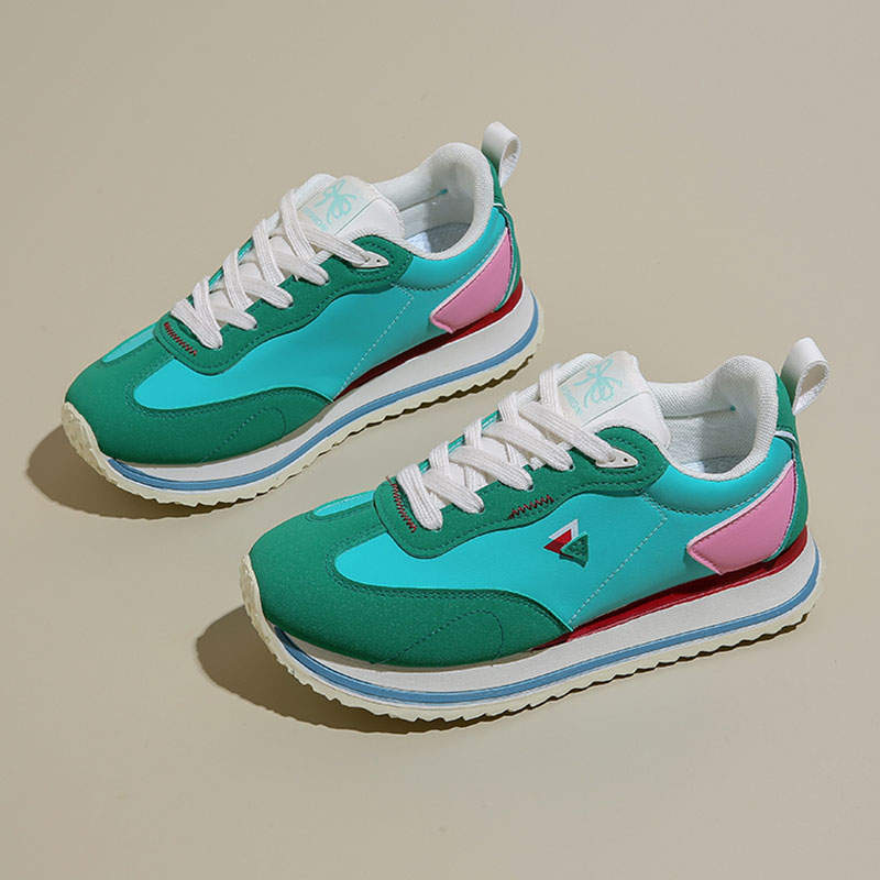 

Кроссовки на платформе Forrest Gump женские 2025 новая осень на шнуровке универсальные повседневные спортивные немецкие тренировочные дофаминовые папины кроссовки кроссовки для бега 35 зелёный