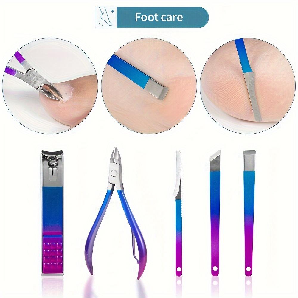 7/10/12/15pcs Professional Nail Clippers Pedicure Kit, Stainless Steel Cuticle Nippers and Cutter Kit Grooming Kit for Travel