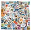 100 Pieces of Summer Seaside Aesthetic Graffiti Sticker Handbooks for Luggage That Are Water-resistant for Computers