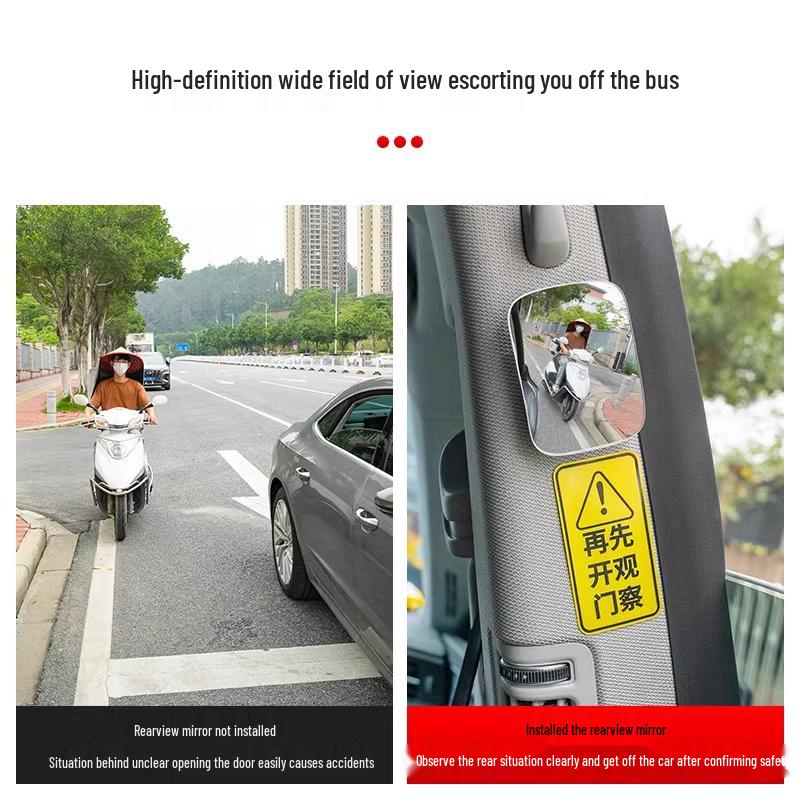 Wide Angle Rearview Mirror for Car Interior: Blind Spot and Reversing Aid