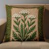 1 Stück - 2D Flachdruck Gesticktes Blumenmuster Dekokissen Polyester Kissenbezug Sofa Dekorative Kissenhülle