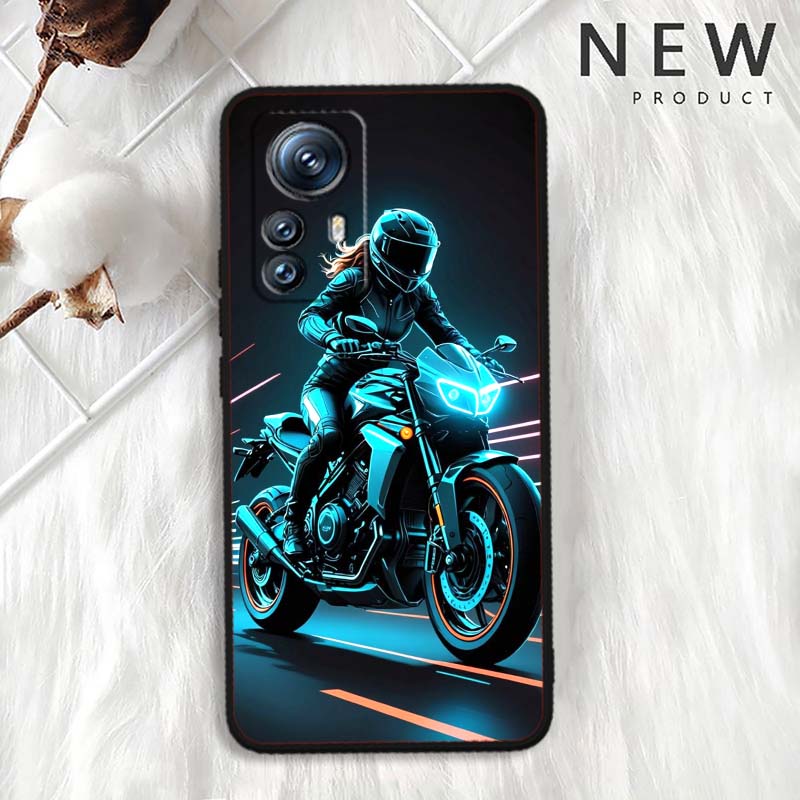 Model Rider Cool For Xiaomi Mi 15 14 13 13T 12 12T 12S 11 11i 11T Pro Ultra Lite 5G Black Soft Phone Case