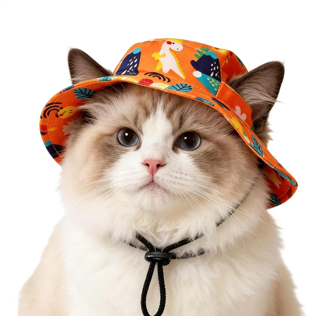 Adjustable Dog Fisherman Hat Ear Exposed Breathable Pet Hat Fashion Dog Sunscreen Hat For Beach Summer Outdoor