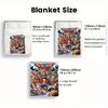 One Piece Portable Flannel Blanket Lightweight Warm for Outdoor Camping Picnic and Travel Trip THW