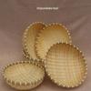 Bamboo Woven Winnowing Basket: Steamed Bun Storage, Vegetable Drainer, Rice Washer, Fruit Holder