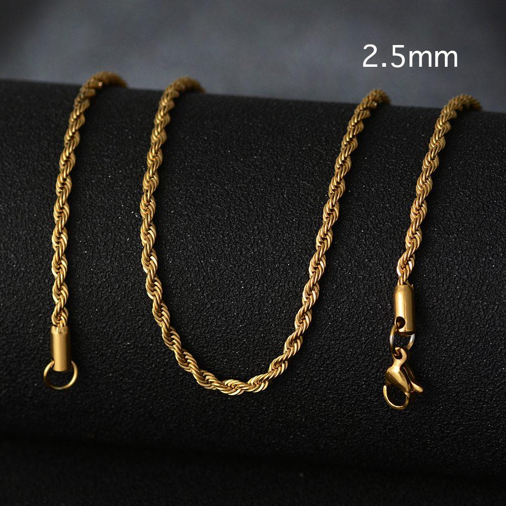 50cm Nuova Moda Catena in Acciaio Inossidabile 1,2-3mm Colore Argento Oro Rosa Collana Gioielli Placcatura Sottovuoto Accessori Choker Collare