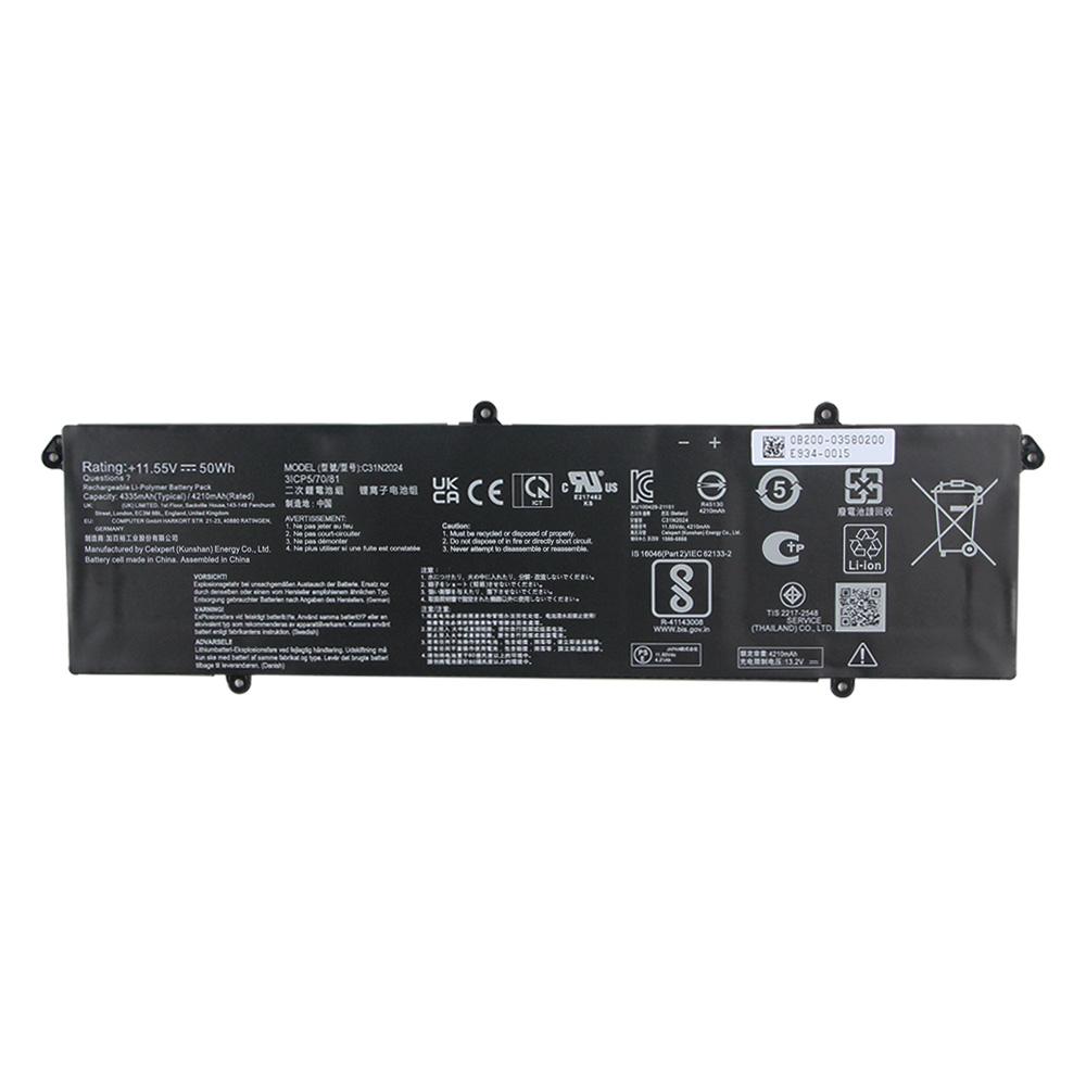 Rechargeable Lithium Battery For ASUS K3605V M3401QC TP3604VA E1504GA X3400 K3400 C31N2024 Laptop Battery 4335mAh