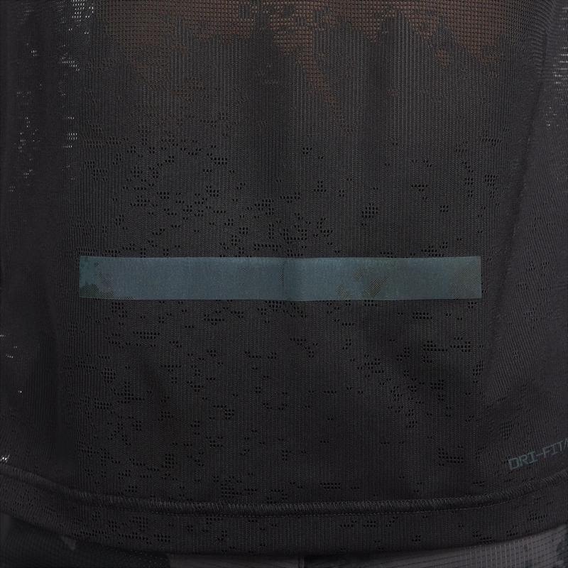 Nike Dri-Fit Adv Reflektierender Streifen Lauf-Rundhals-T-Shirt Herren Tops Schwarz DX0854-010