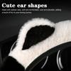 Soft Plush Plush Steering Cover Warm Steering-Wheel Case Cat Ears  Steering Wheel Cover  Women