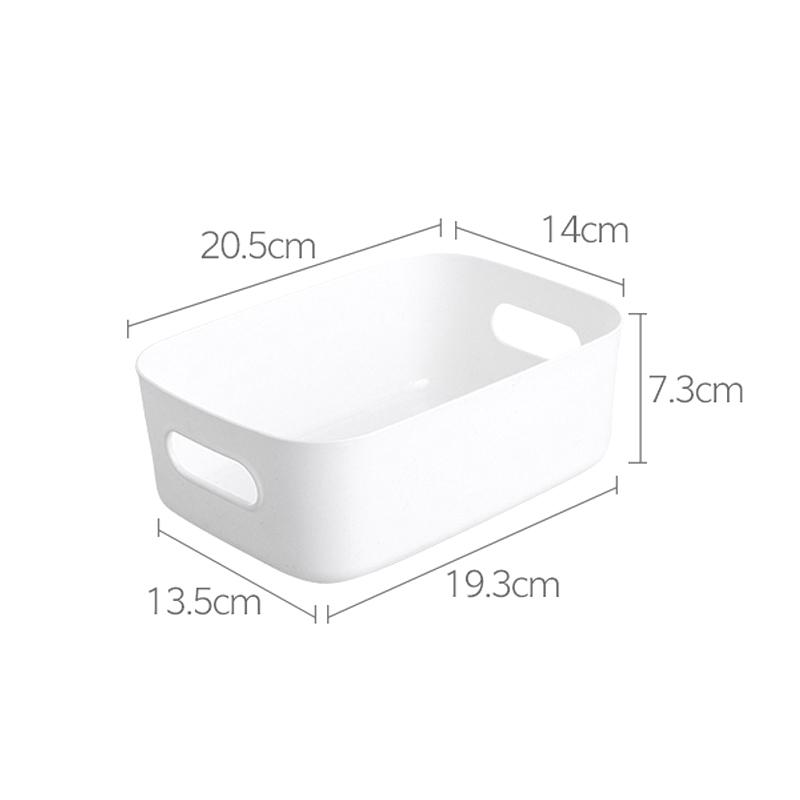 Корзина для хранения Прямоугольные ящики для хранения Портативная корзина для хранения Подходит для кухни, спальни, офиса 19.3*13.5*7.3cm белый