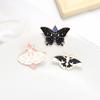 Happy Moth & Butterfly Best Friends Brooch Set - Trendy Denim Bag Accessories