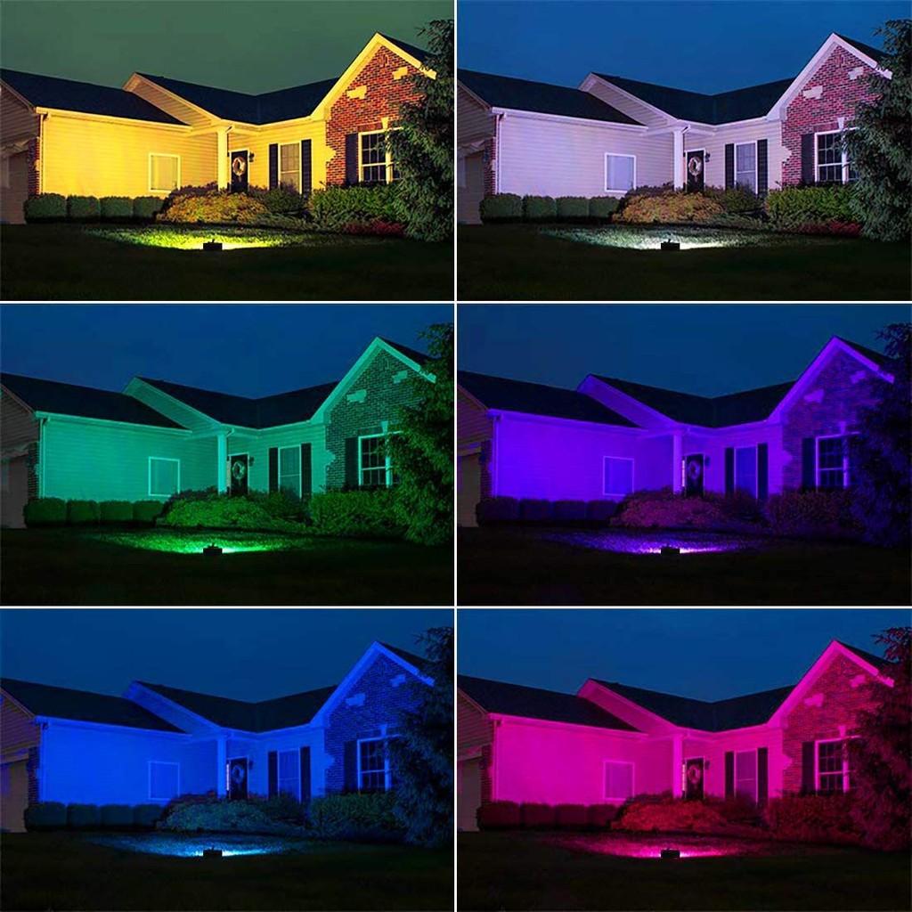 50W LED Bluetooth Floodlight Outdoor Garden Landscape Colorful Lighting Spot Light Intelligent RGB Projection Light