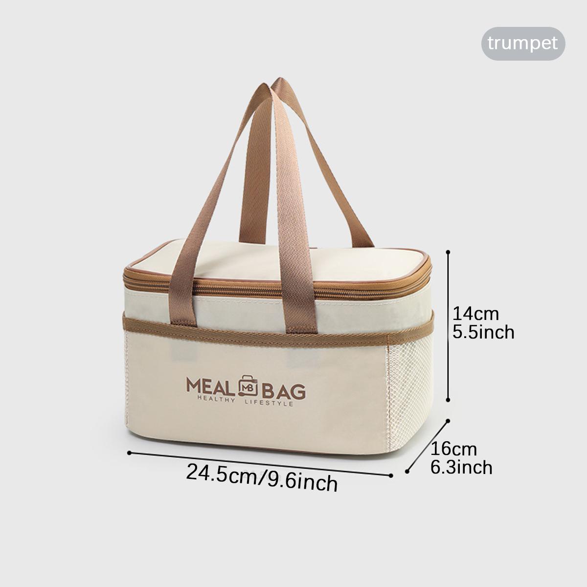 

Portable lunch bag food insulated box Waterproof shoulder strap insulated box, hand-held lunch box bag,Aluminum Foil Thickened