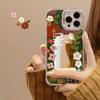 Korean Style Flower Smiley Face for IPhone16 for Apple Phone Case 17Promax Silicone 11 Touch-up Mirror X/15