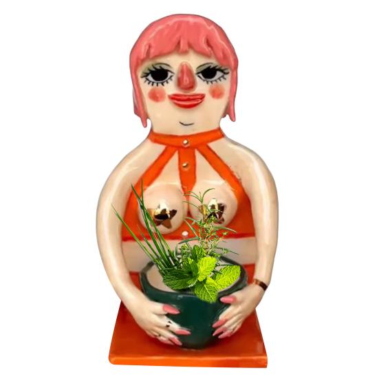 Miska na odstraňování bylinek 3-otvorová pryskyřice Sexy ženy Odstraňovač bylinek Kuchyňské bylinky Nástroj na odstraňování listů pro tymián bazalku rozmarýn