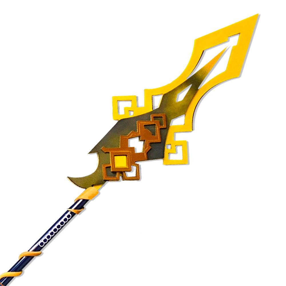 Zhongli Vortex Vanquisher Cosplay Weapon Wooden Prop 180cm Cosplay Accessories