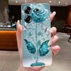 For Techno Pova 5 LH7n 5Pro LH8n Phone Case Tecno Pova 5 Pro Case Clear Luxury Fashion Butterfly Flowers Soft TPU Silicone Cover