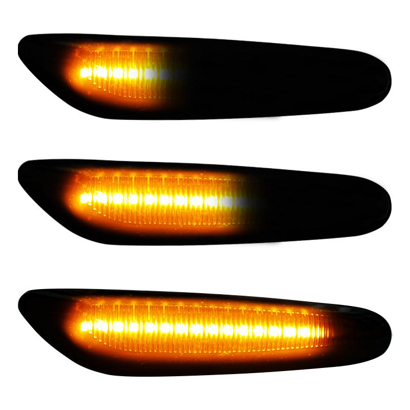 2pcs for BMW Led Dynamic Side Marker Turn Signal Light Sequential Blinker Light for E90 E91 E92 E93 E60 E87 E82 E46 Error Free