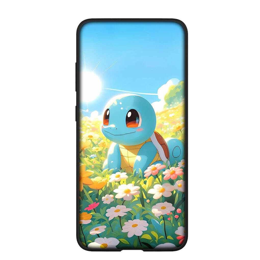Phone Case for Samsung Galaxy S25 S23 S22 S24 Ultra FE Plus A05 A06 A15 A16 A36 A37 A35 A54 A55 A56 A57 A25 A53 A17 Squirtle Pokemon GO Pikachu Cover