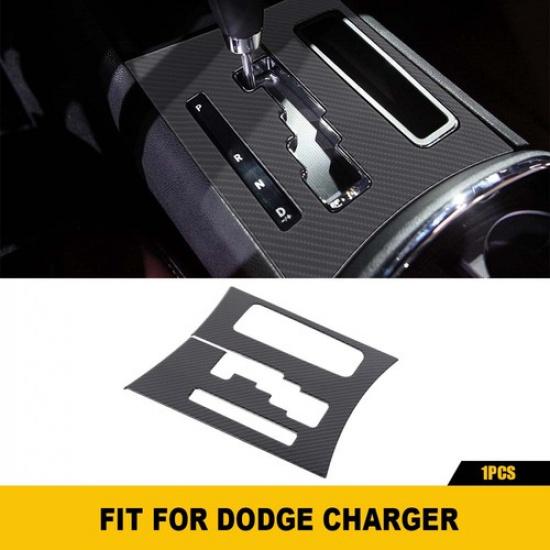 

Carbon Fiber Interior Gear Shift Box Bezel Trim Cover For Dodge Charger 2011-14