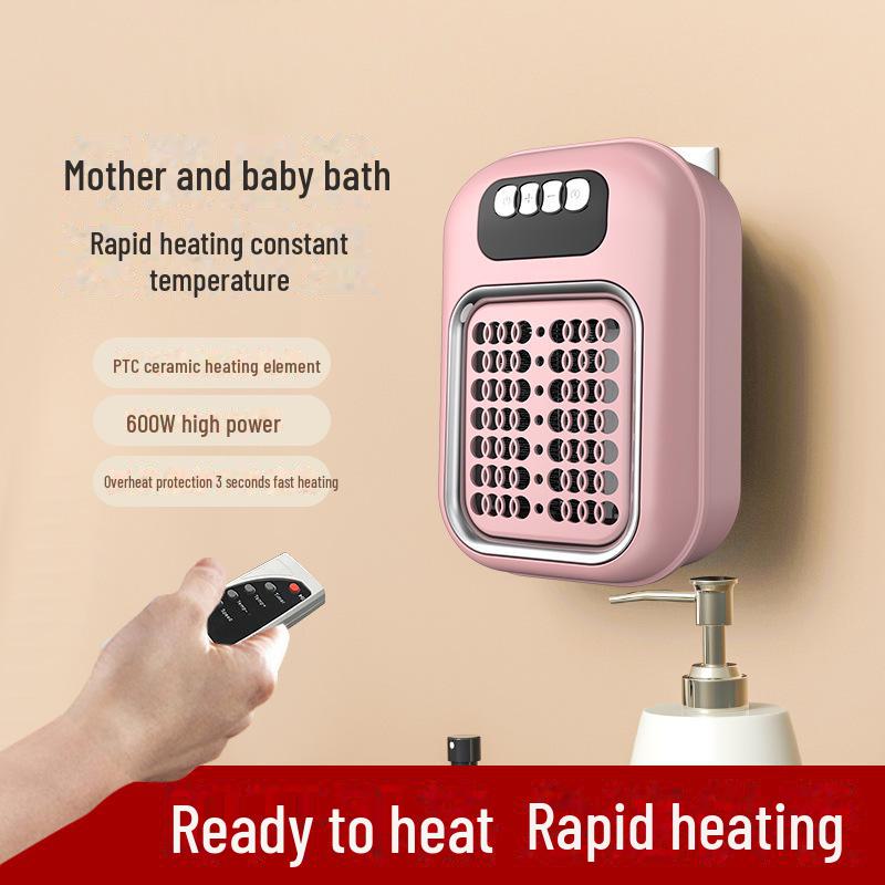 Mini solární elektrický ohřívač: Černý technický ventilátor pro vytápění domácností
