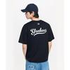 MLB New York Yankees Letter Drop Shoulder Rundhals Locker Kurzarm T-Shirt Unisex Oberteile 3ATSV0163-50BKS