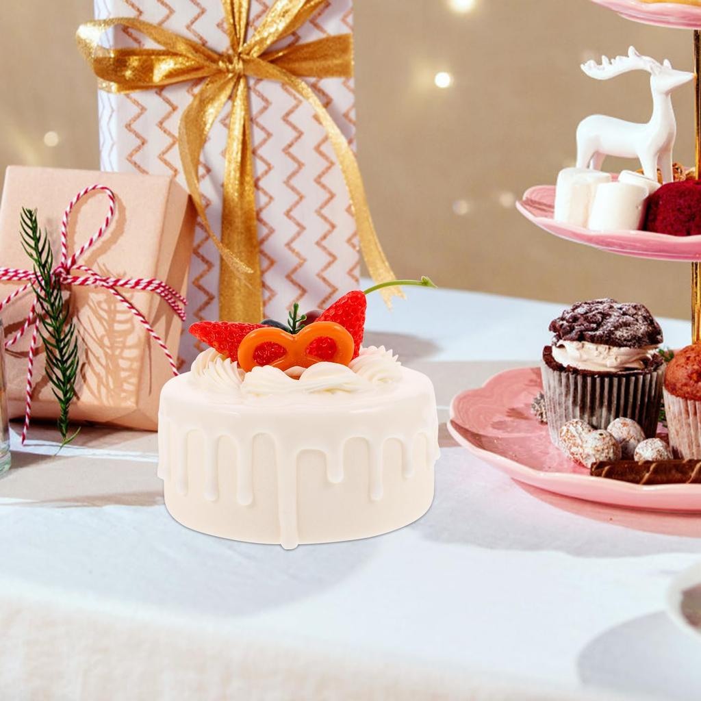 Generic Dummy Cake Fake Cake Food Model Toy Lifelike Realistic Sample Clay Cake Dummy Cake Base Birthday Anniversary Photo Shoot Half Birthday