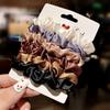 6pcs Simple Solid Elastics Hair Ties for Women Thick Hair Soft No hurt Hair Ponytail Holder Hair Rope Hair Accessories