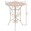 Ensemble de bistro - vidaXL - 3 pcs - Acier - Blanc - Résistant aux intempéries