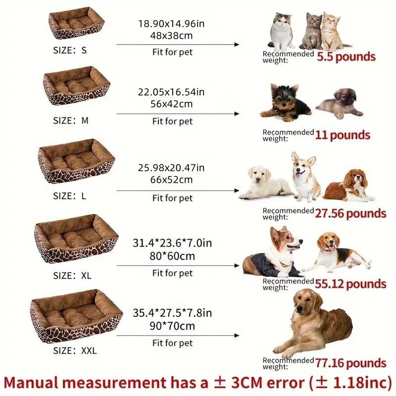 Corduroy Dogs Bed Dog Pet Accessories Plush Calming Sofa Bed Soft Cushion for Little Small Medium Cats Puppy Cama Perros Grandes