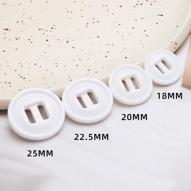 10pcs/lot Special 2-hole Buttons 20/25mm Black White Resin Durable Buttons Winter Coat Clothes Sewing Accessories