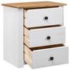 Maison Exclusive - Table de chevet Blanc 46x40x57 cm Pin Gamme Panama