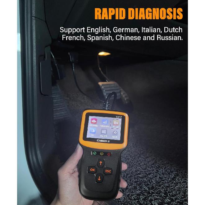 YAKEFLY OBD2 Scanner Diagnostic Tool,Car OBD2 Scanner Code Reader Engine Fault Code Reader Scanner,Vehicle Check Engine Light Scan Tool, Car